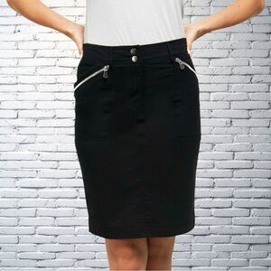 Anatomie Dora Straight Navy Gray Utility Skort with Zipper Pockets Size Small